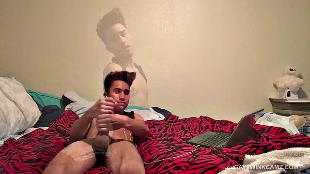 Hung Latin Twink Lucas Jacks On Camera