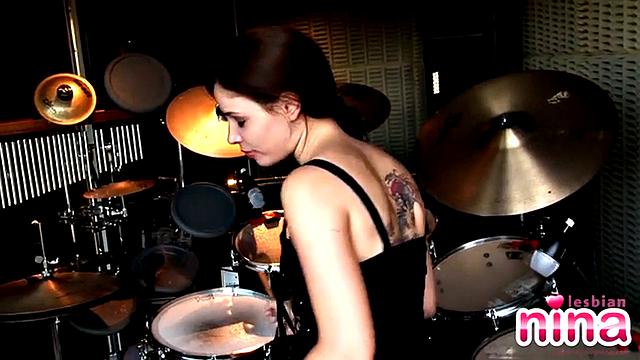 Pussy play with naughty Nina lesbo babe in POV