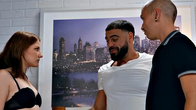 Bisexual GF facesits and gets fucked in foot 3some