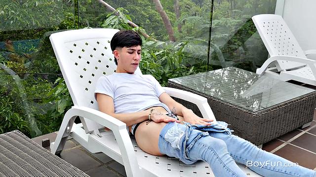Santi Gomez takes a hard cock and moans with pleasure