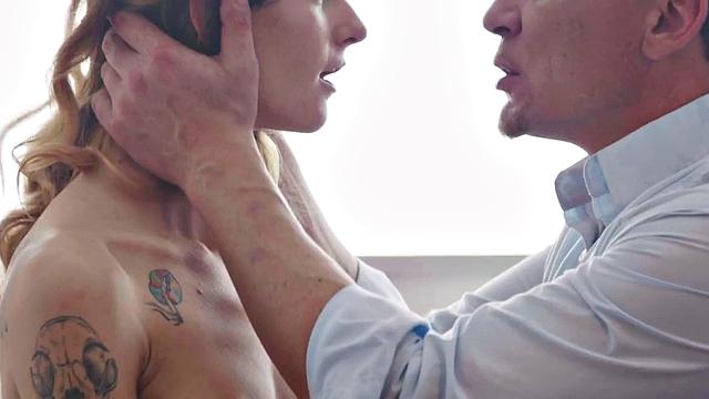 Petite inked slut seducing her BF cock in cowgirl