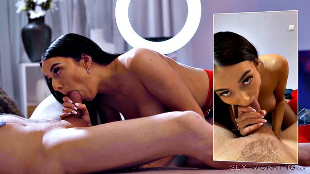 POV sex with squirting babe