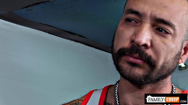 FamilyCreep - Jock Stepson CAUGHT SNIFFIN Gets Fucked Hard By Hairy Stepdad