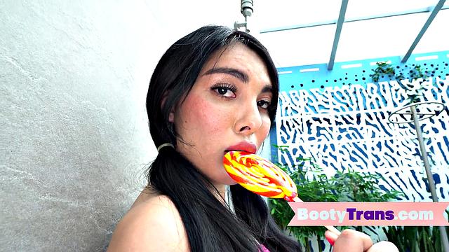 Watch Latina TS suck before getting barebacked and slammed hard