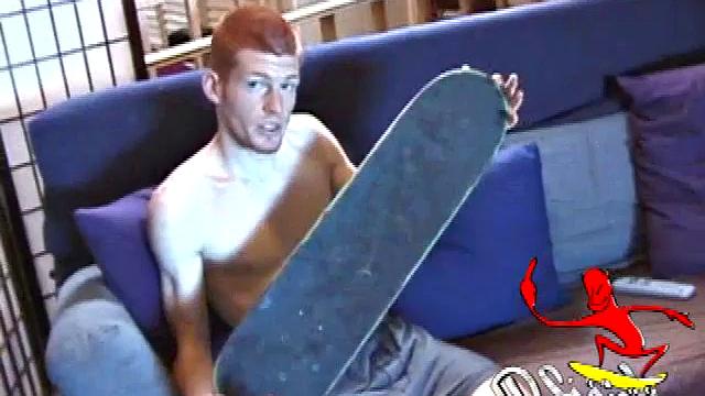 When young amateur Tristian gets naked his rock hard cock pops out and he starts stroking it. He gives his stiff meat a good workout, and then pumps out a cum load onto his face.