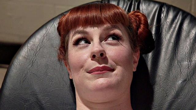 Kinky brunette enjoys strapon anal play while fingering her tight pussy