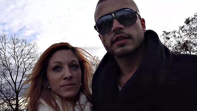 HUNT4K. Slutty hottie accepts cash from hunter for chance to cuckold BF