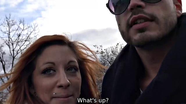 HUNT4K. Slutty hottie accepts cash from hunter for chance to cuckold BF