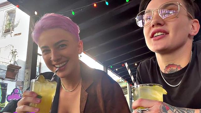 Dyke sluts enjoy fingering wet cunts while licking