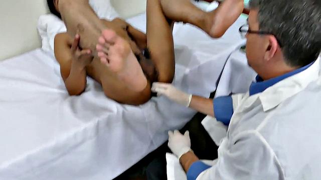 Asian twink blows before breeded by mature doctor