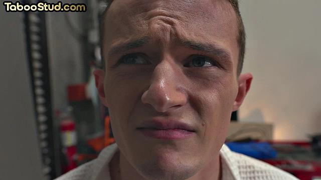 Handsome jock riding DILF lover