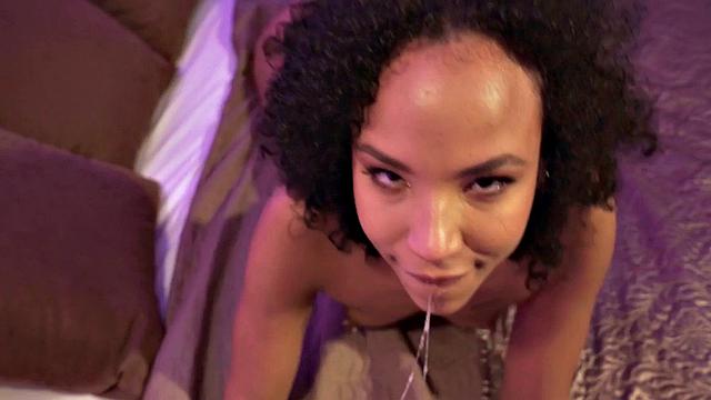 Ebony babe drilled in doggystyle