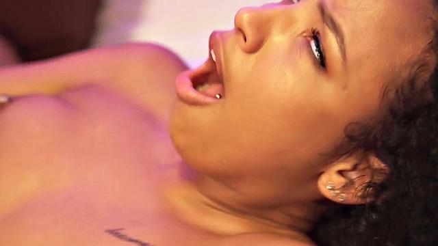 Ebony babe drilled in doggystyle