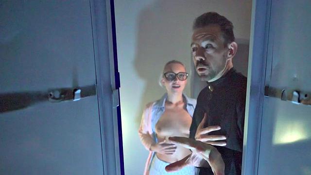 Hostel slut penetrated hard in shaved pussy