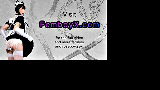 Gothic femboy bareback nailed in skinny 21yo ass