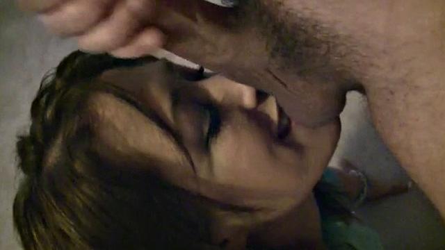 Hot Bobbi gives a Blowjob Closeup