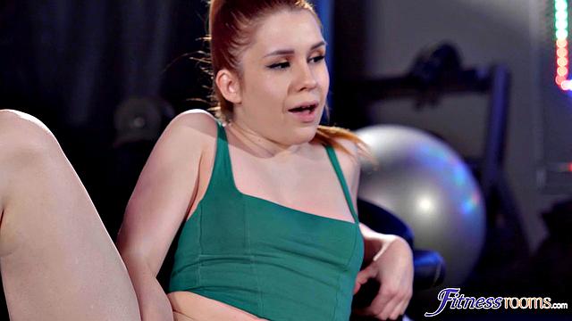 Cute gym babes have a lesbian threesome