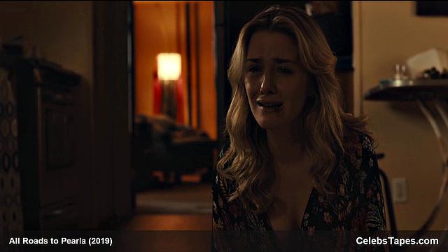 Blonde celebrity Addison Timlin gets down and dirty in a steamy indoor kiss