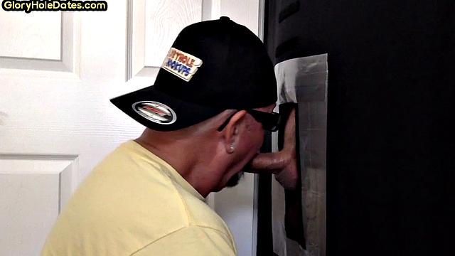 Gloryhole DILF in underwear sucks before assfucked