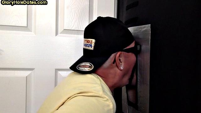 Gloryhole DILF in underwear sucks before assfucked