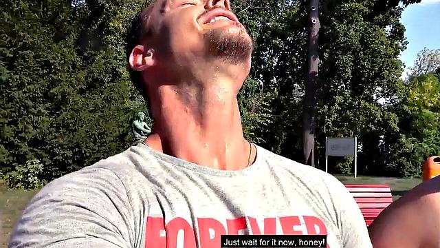 Public German babe POV fucked outdoors on sex date