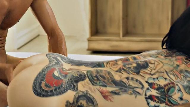 Massaging MILF fucked in pussy by big white dick