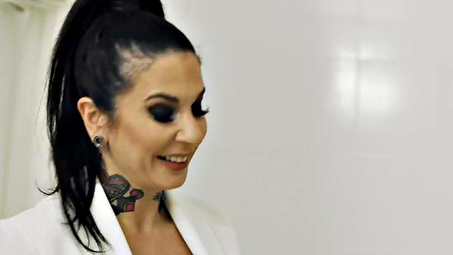 Massaging MILF fucked in pussy by big white dick