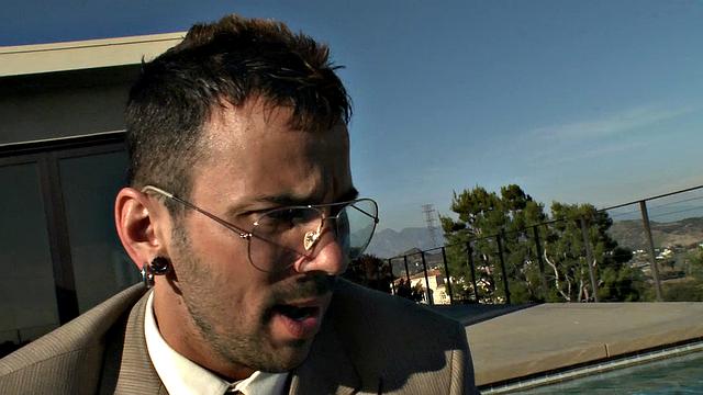 Bossy Pants dominates in public with her big tits & sexy swimsuit on