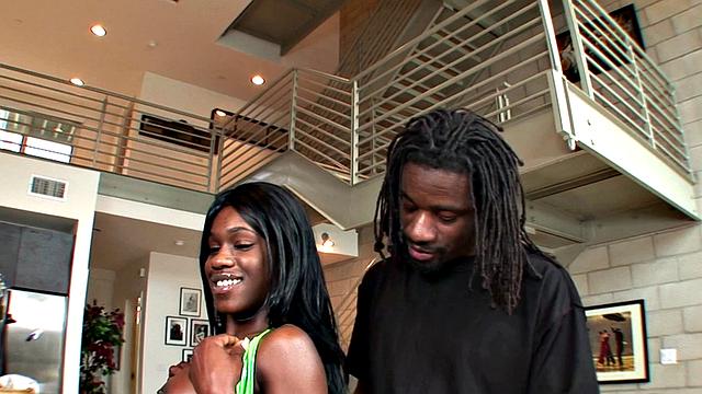 Pumping Ebony Babe Full of Cum