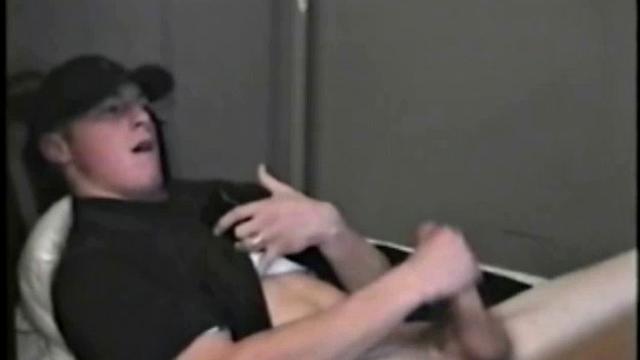 This pumped up blond boy has a boner from the very beginning of his solo jack off session. As Gavin strokes his big dick, we have the pleasure of admiring his naked buffed out body.