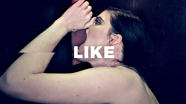 GloryholeSecrets - Hot Brunette Needs Cocks In Her Throat & Finds That At The Gloryhole