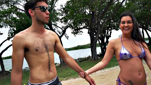 Straight amateur stud fucks Black gay in outdoor van