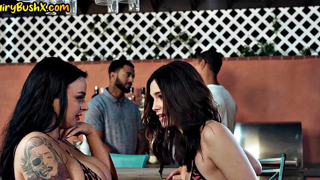 Hairymuff bikini babe gets nailed by BBC after picking up