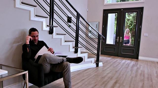 Babysitter Athena Fleurs Sucks and Fucks Her Employer's Cock