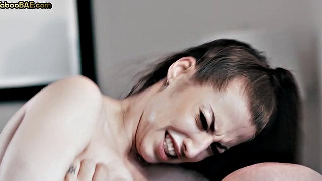 Taboo babe riding lover