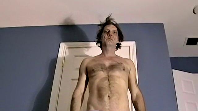 Grandpa Strokes Cum From His Cock - Grandpa