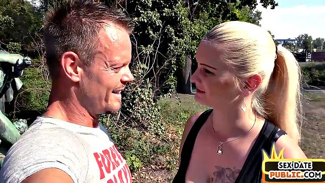 Big real MILF public fucked outdoors in amateur sex date