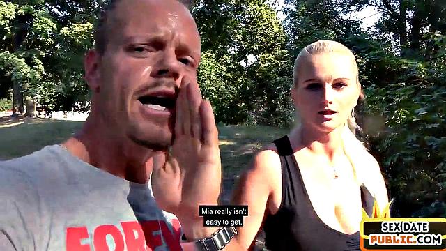 Big real MILF public fucked outdoors in amateur sex date