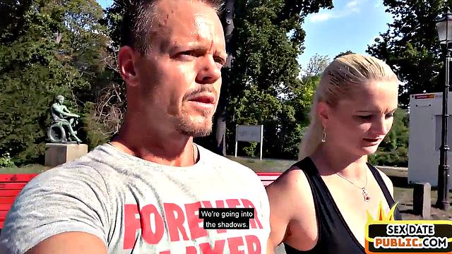 Big real MILF public fucked outdoors in amateur sex date