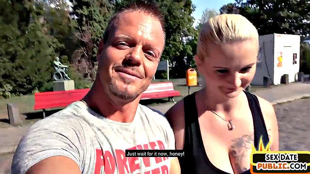 Big real MILF public fucked outdoors in amateur sex date