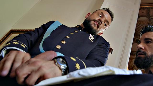 Ass fucked gay drilled in missionary by white dick