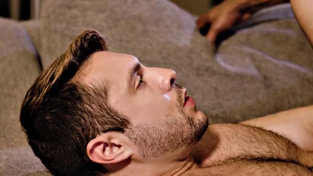 Black gay fucks white stud in doggystyle in anal