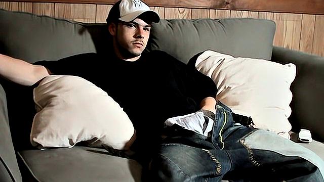 Curious straight guy pushes his limits and tastes his own cum for the first time