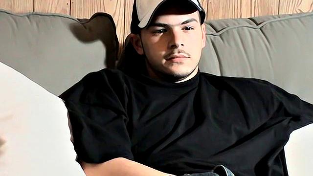 Curious straight guy pushes his limits and tastes his own cum for the first time