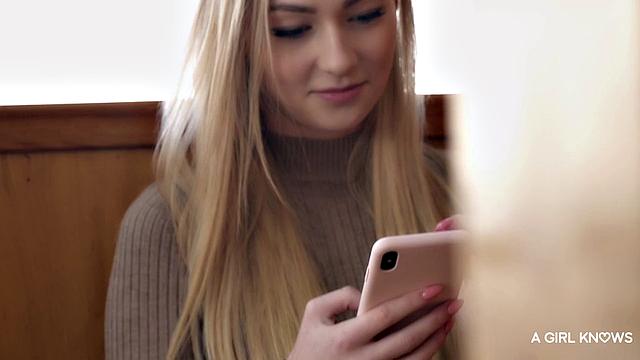 Horny lesbian couple has sex in kitchen