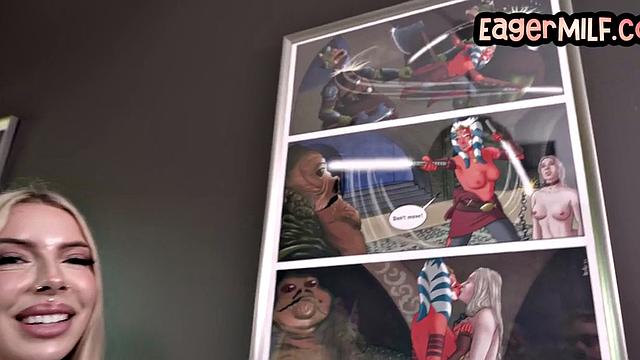 POV MILF deepthroating and riding lover