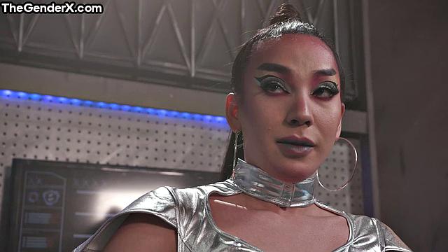 Bigbooty cosplay TS smashed by lover