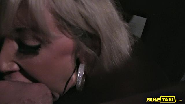 Blonde with Big Boobs Enjoys an Older Man's Cock Provided by Cabbie