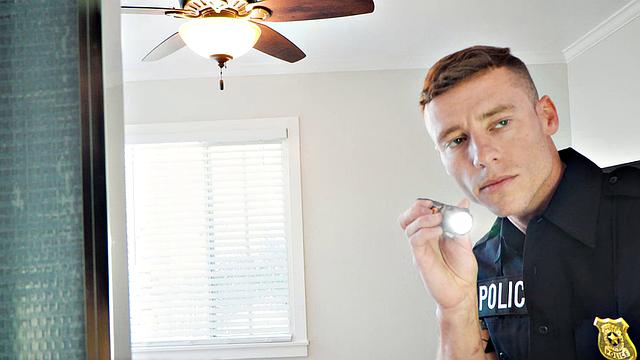 Hunk Cop Calms Scared Jock with His Cock - NextDoorStudios