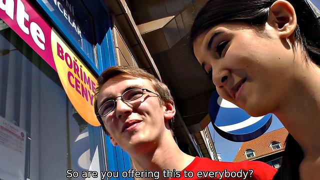 HUNT4K. Svelte brunette cheats on BF to earn cash for vacation